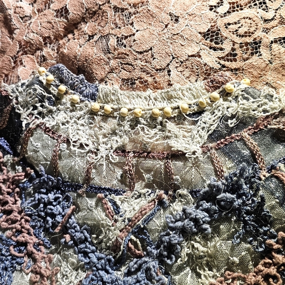 Sleeveless Duster Handmade Upcycled Long Cardigan Small-Medium - Picture 13 of 14